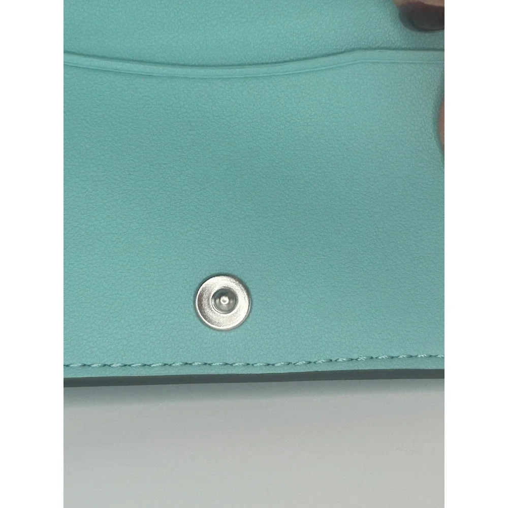 Coach NWT  Micro Wallet Faded Bleu #CP260 Leather #413 - Picture 6 of 9